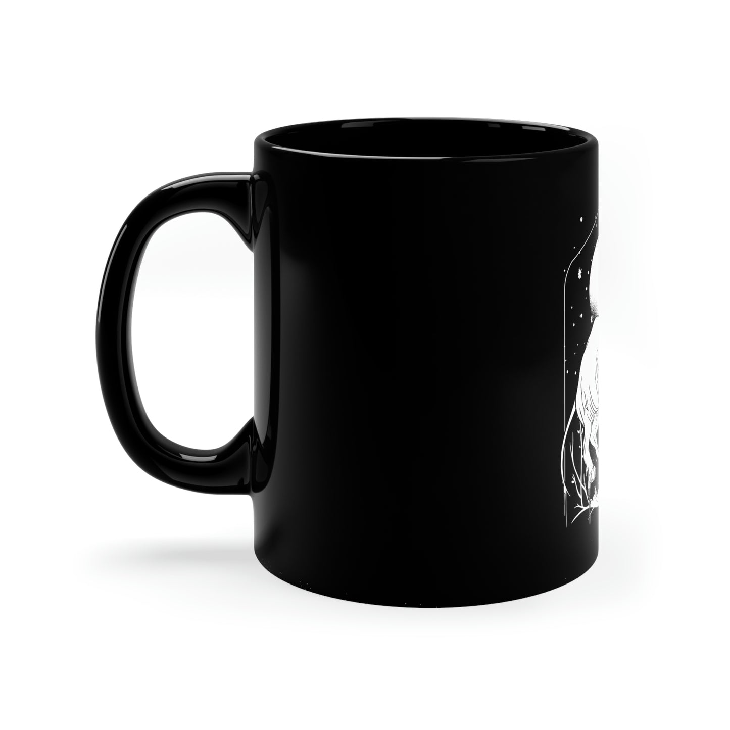 Sphynx Cat Black N White Goth Aesthetic 11oz Black Mug