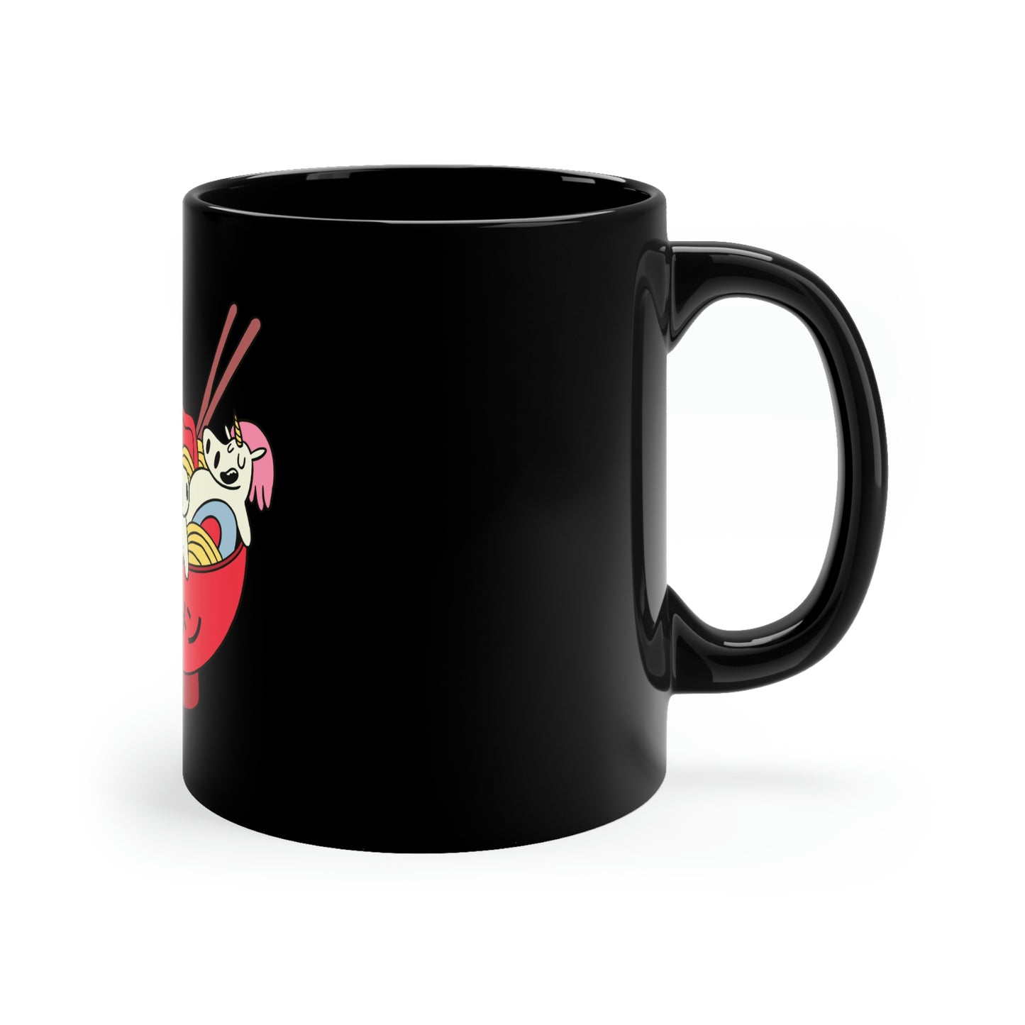 Japanese Aesthetic Unicorn In Ramen Dark Mug