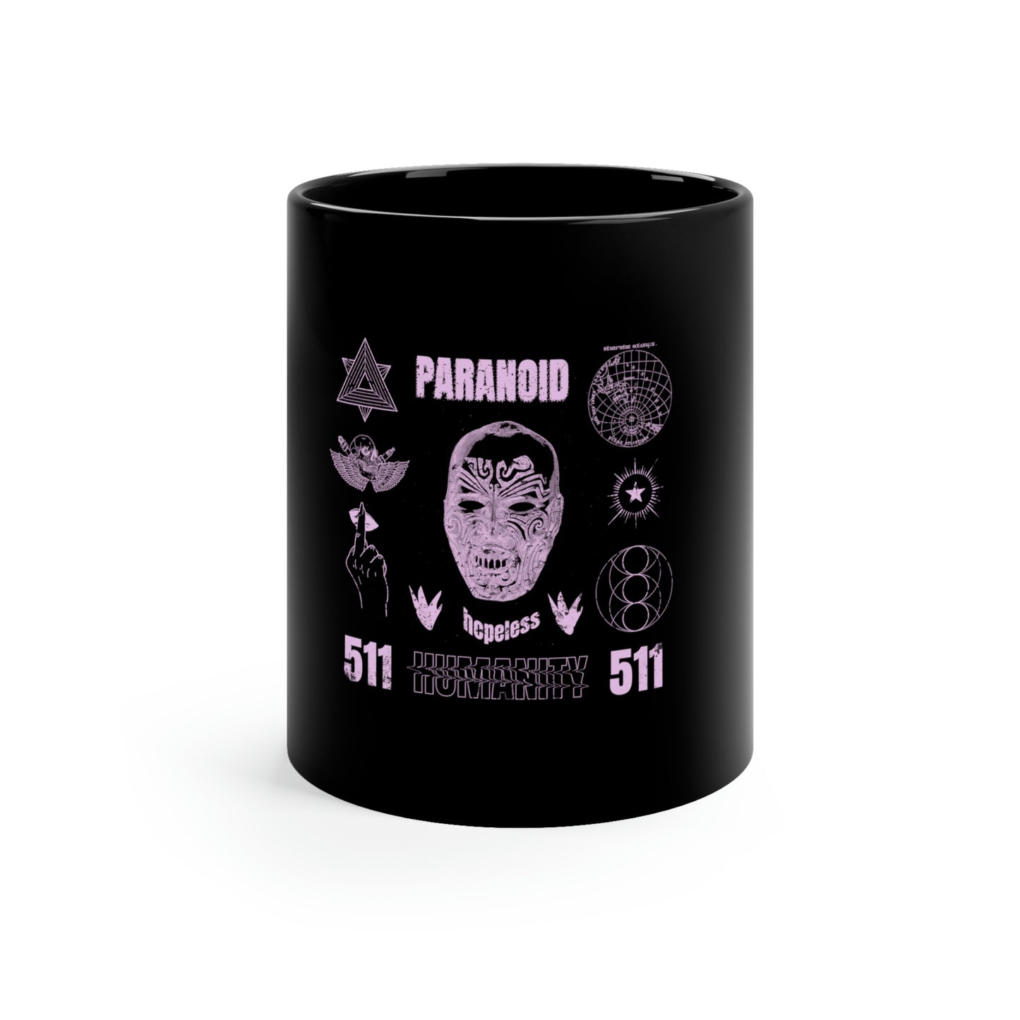 Paranoid Humanity Grunge Y2k Aesthetic 11oz Mug