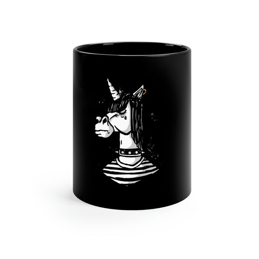 Emo Unicorn Goth Aesthetic 11oz Black Mug