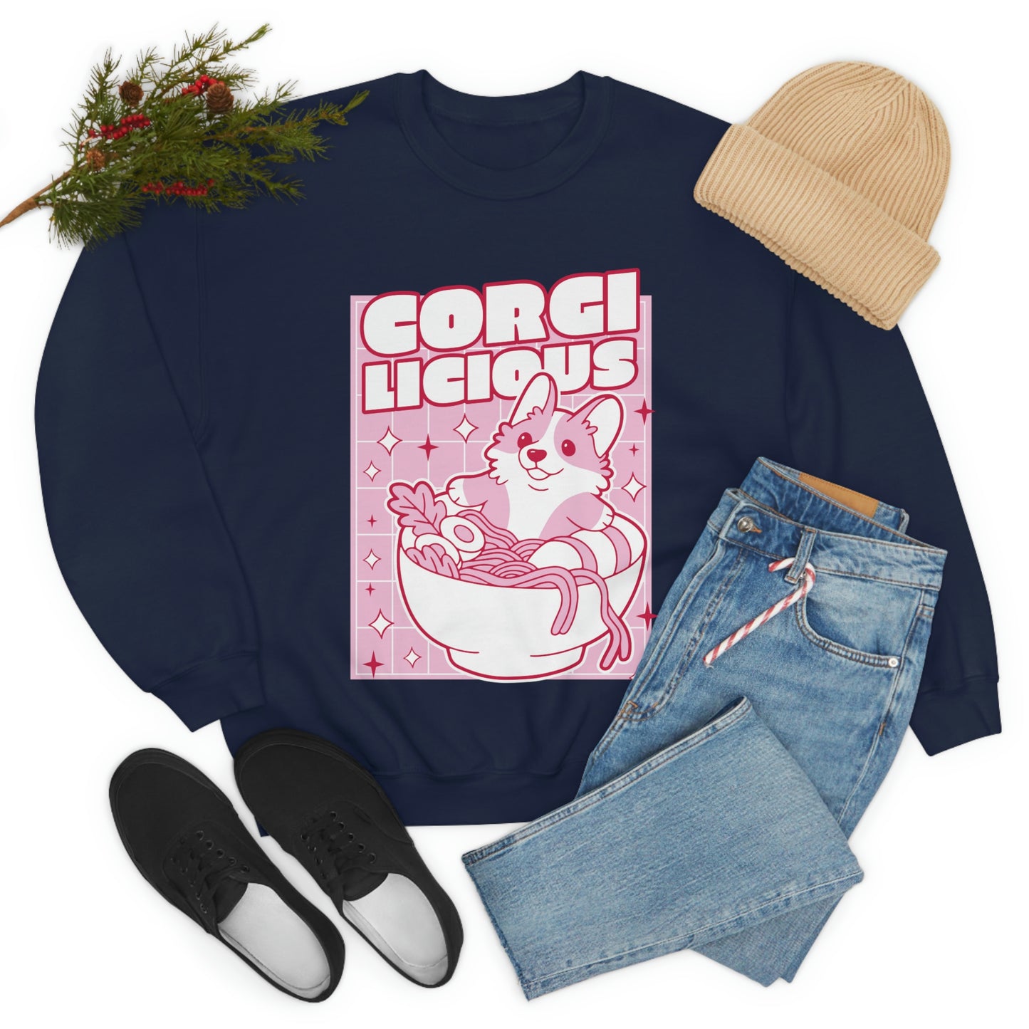 Japanese Aesthetic Corgilicious Cute Sweatshirt