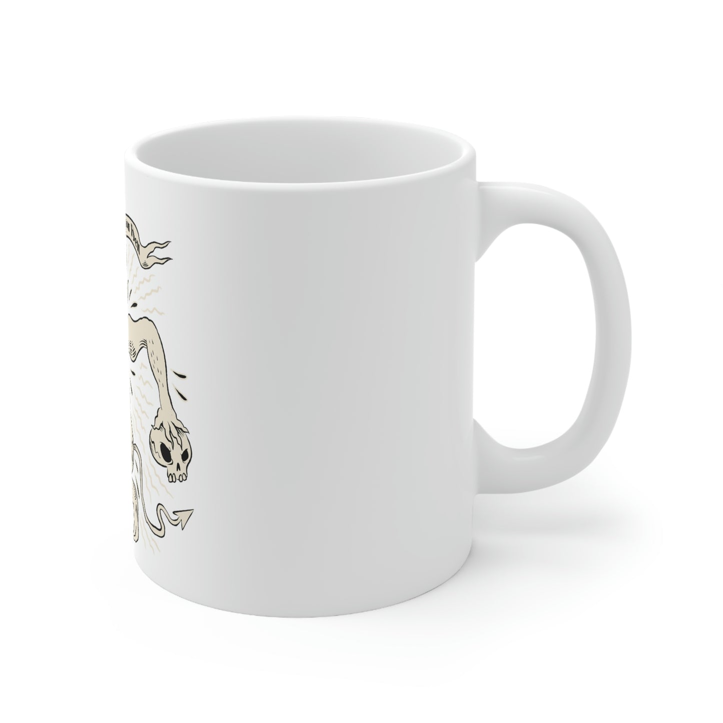 Dar Magic Demon Goth Aesthetic White Ceramic Mug