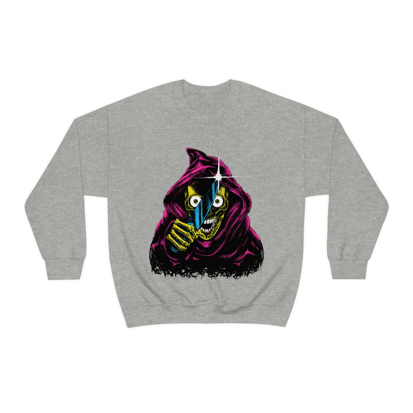 Grim Reaper With Knife Retro Goth Aesthetic Sweatshirt