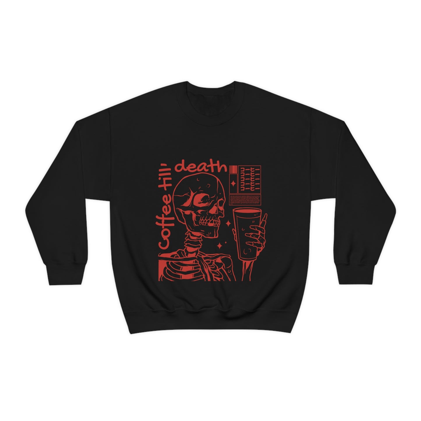 Coffee Till Death Goth Aesthetic Sweatshirt