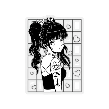Anime Girl Goth Aesthetic Sticker