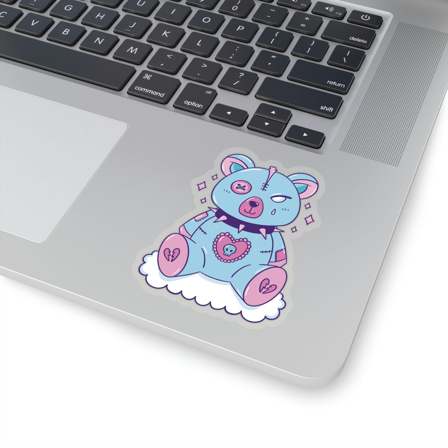 Pastel Goth Bear, Goth Aesthetic Sticker