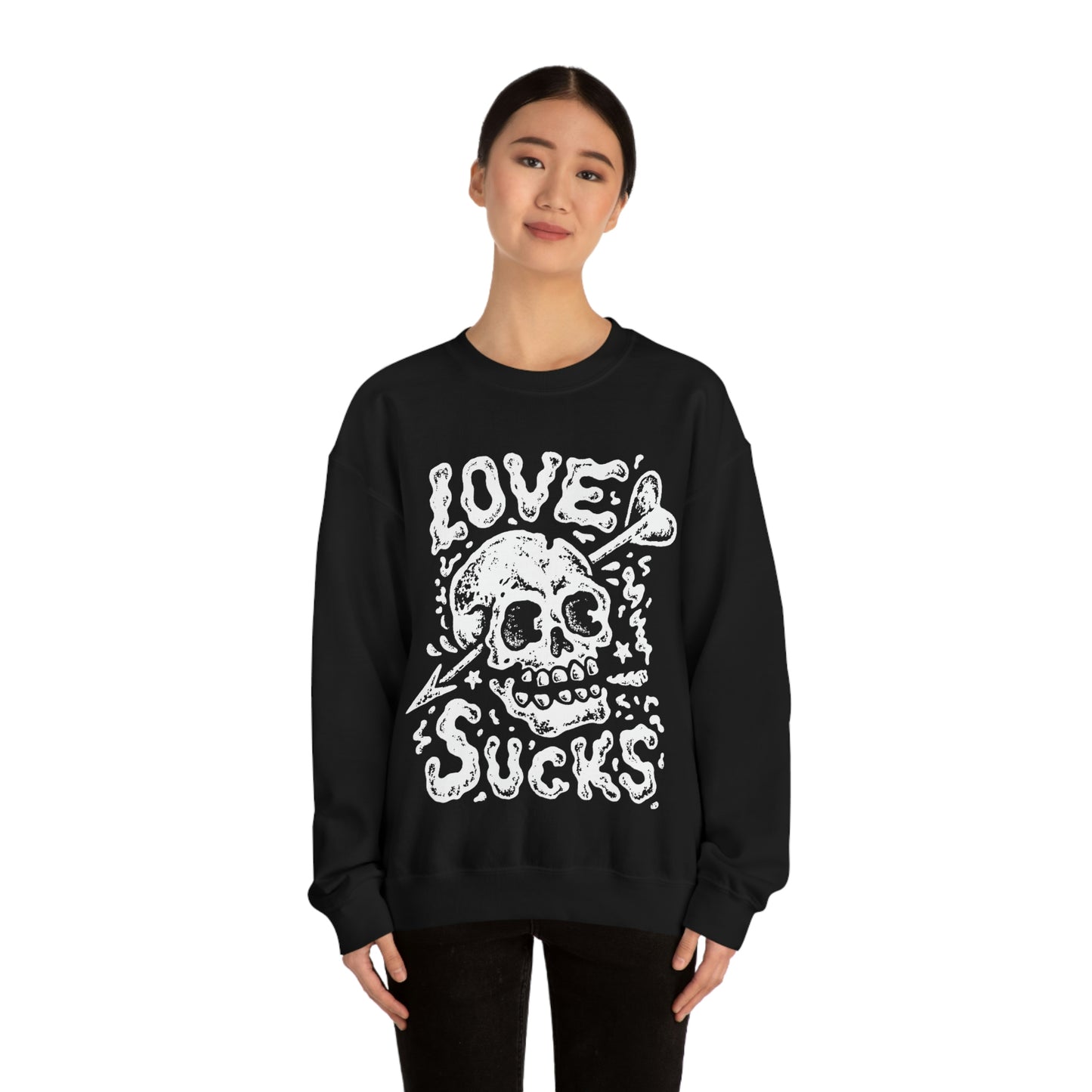 Love Sucks Goth Aesthetic Anti Valentine Sweatshirt