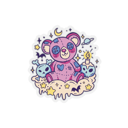 Kawaii Pastel Goth Teddy Bear Sticker