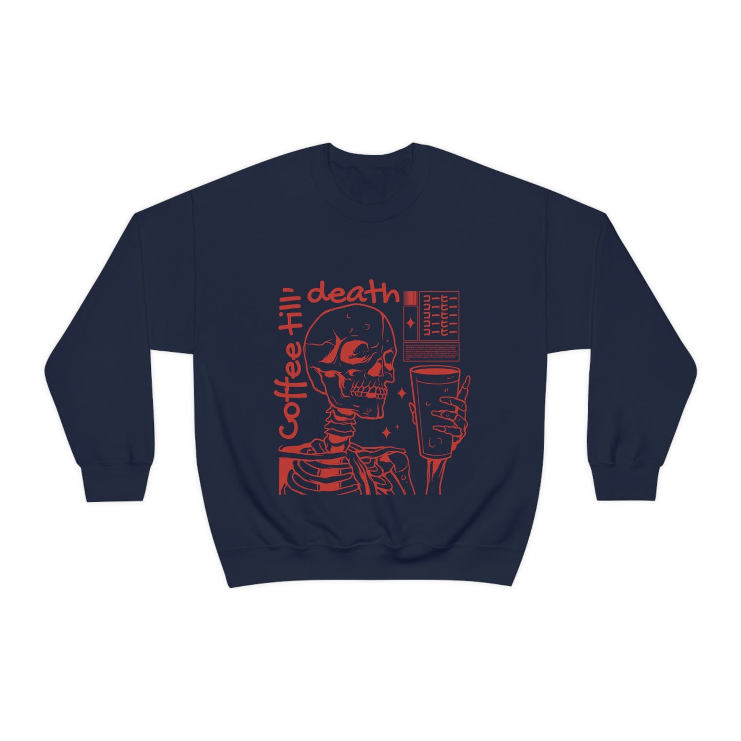 Coffee Till Death Goth Aesthetic Sweatshirt