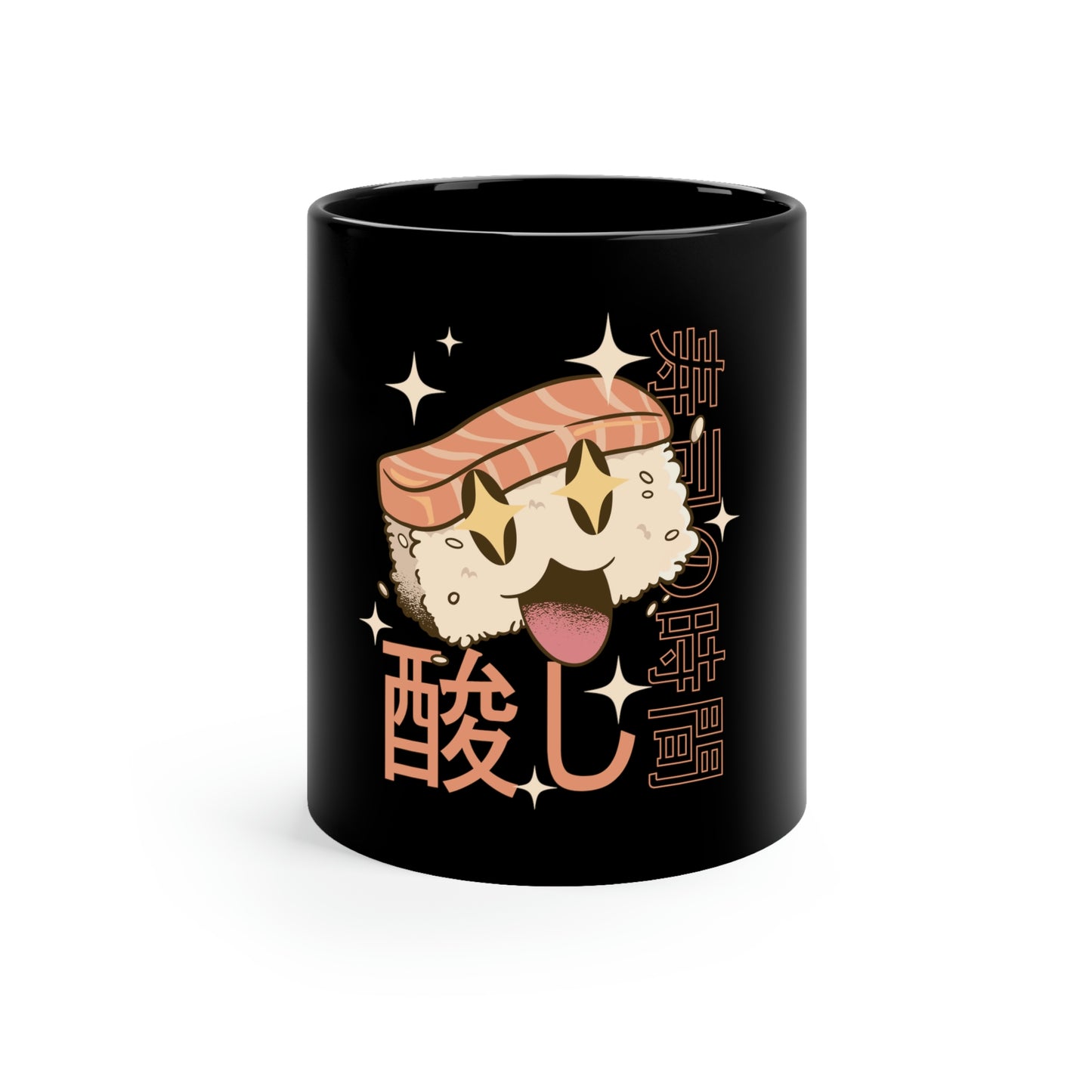Cute Sushi Pastel Kawaii Aesthetic, Yami Kawaii, Japanese Aesthetic Otaku 11oz Black Mug