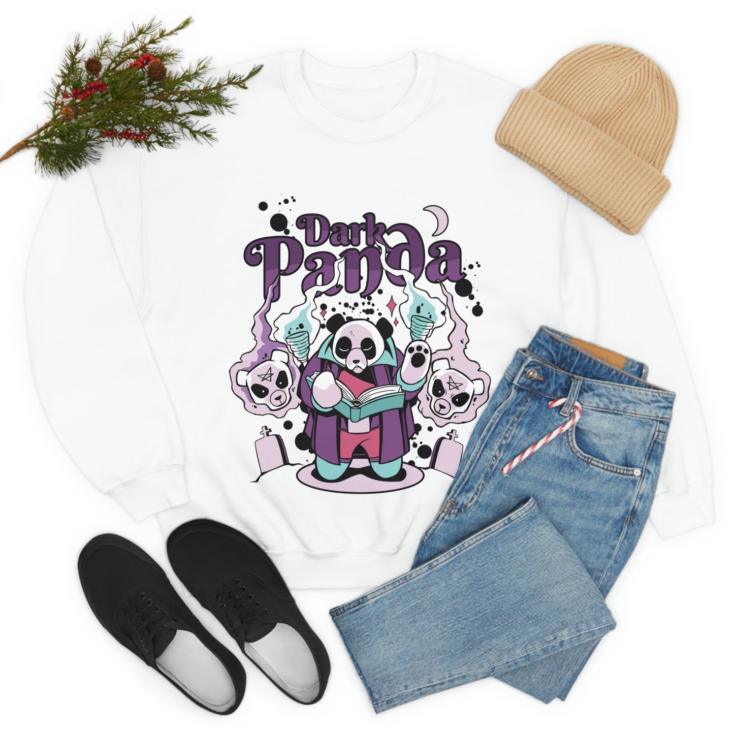 Dark Panda Pastel Goth Aesthetic Sweatshirt