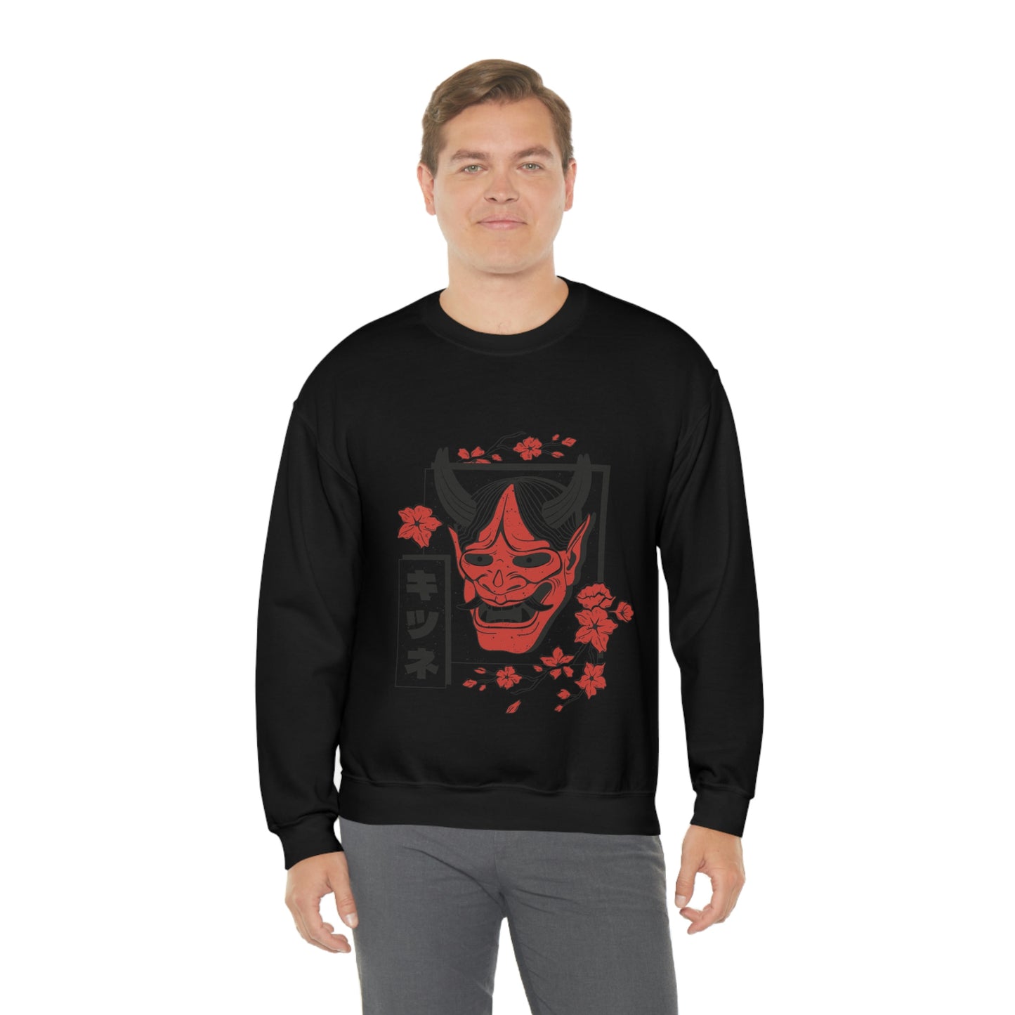 Indie Japanese Art, Japan Streeetwear Retro, Japanese Aesthetic Mask Sweatshirt