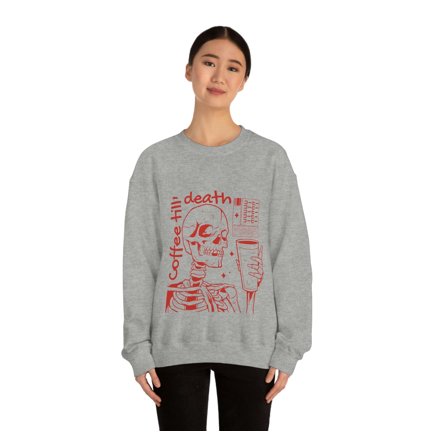 Coffee Till Death Goth Aesthetic Sweatshirt