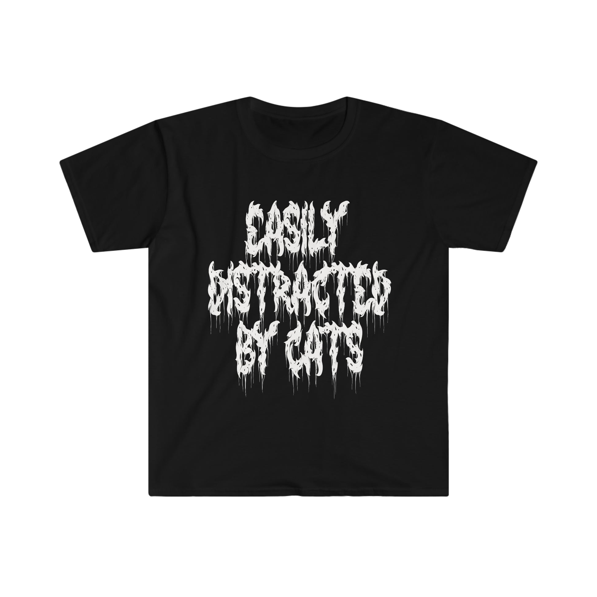 Goth Alternative Fashion Y2k Easily Distracted By Cats T-Shirt