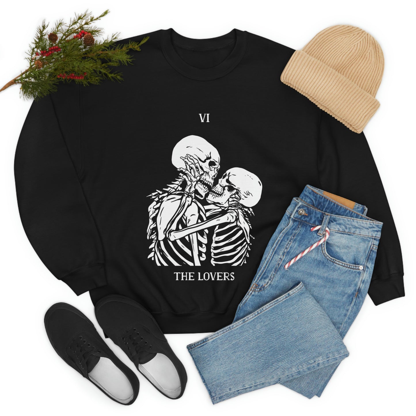 The Lovers Tarrot Card Goth Aesthetic Sweatshirt