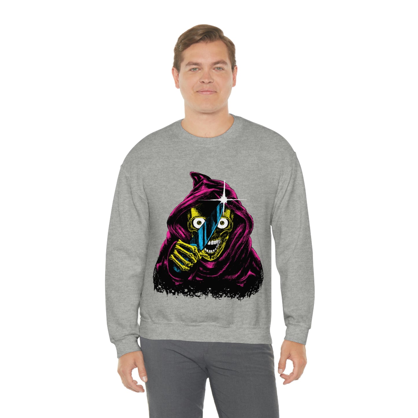 Grim Reaper With Knife Retro Goth Aesthetic Sweatshirt