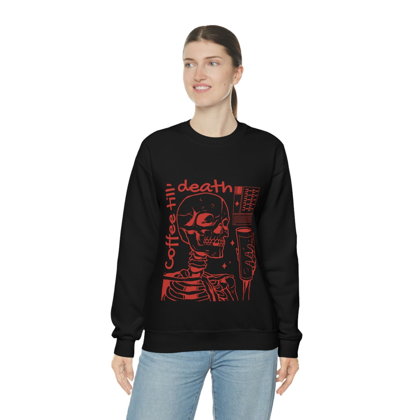 Coffee Till Death Goth Aesthetic Sweatshirt