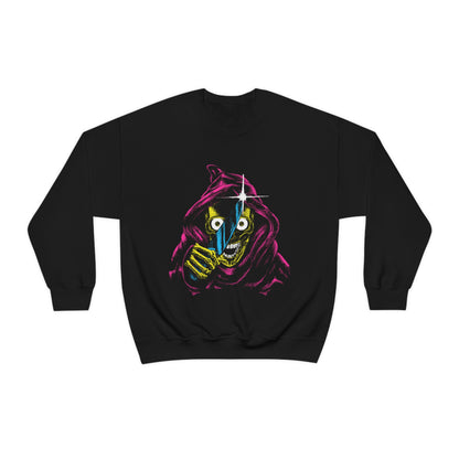 Grim Reaper With Knife Retro Goth Aesthetic Sweatshirt