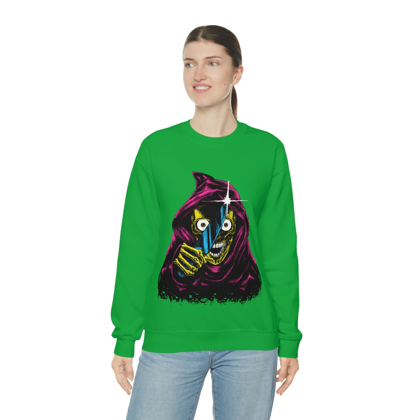 Grim Reaper With Knife Retro Goth Aesthetic Sweatshirt