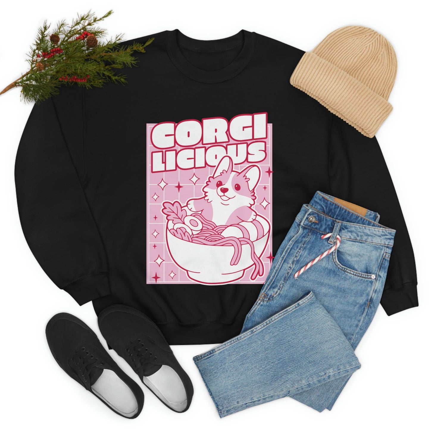 Japanese Aesthetic Corgilicious Cute Sweatshirt