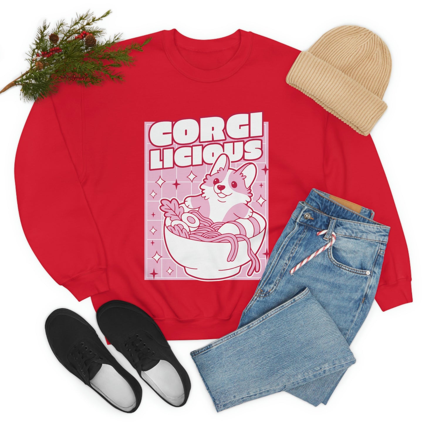 Japanese Aesthetic Corgilicious Cute Sweatshirt