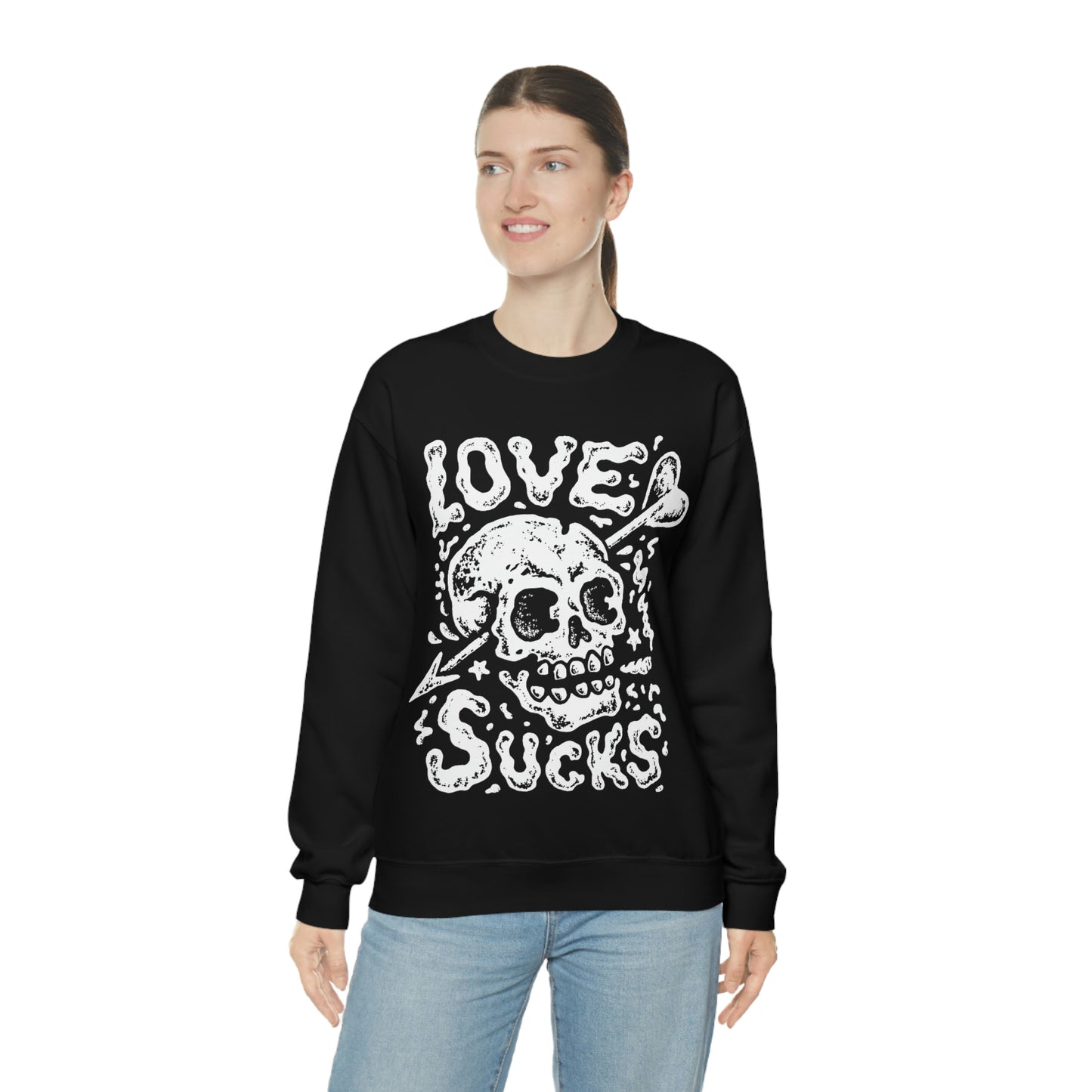 Love Sucks Goth Aesthetic Anti Valentine Sweatshirt