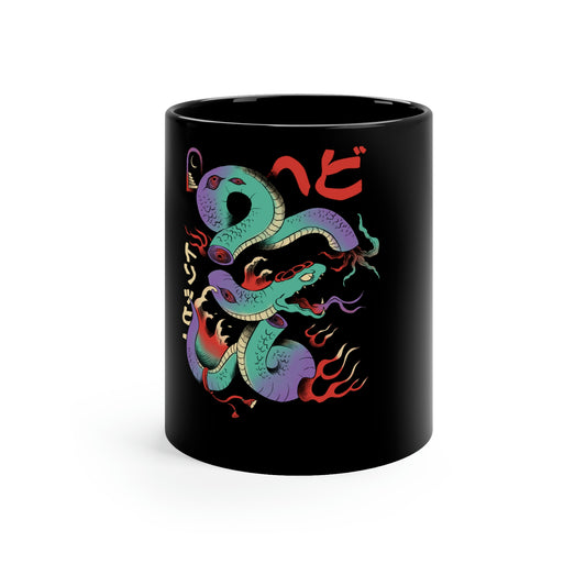 Indie Japanese Art, Japan Streeetwear Retro, Japanese Aesthetic 11oz Black Mug