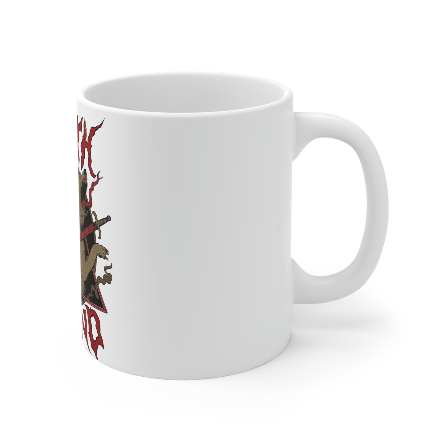 Death Hound Goth Aesthetic White Ceramic Mug