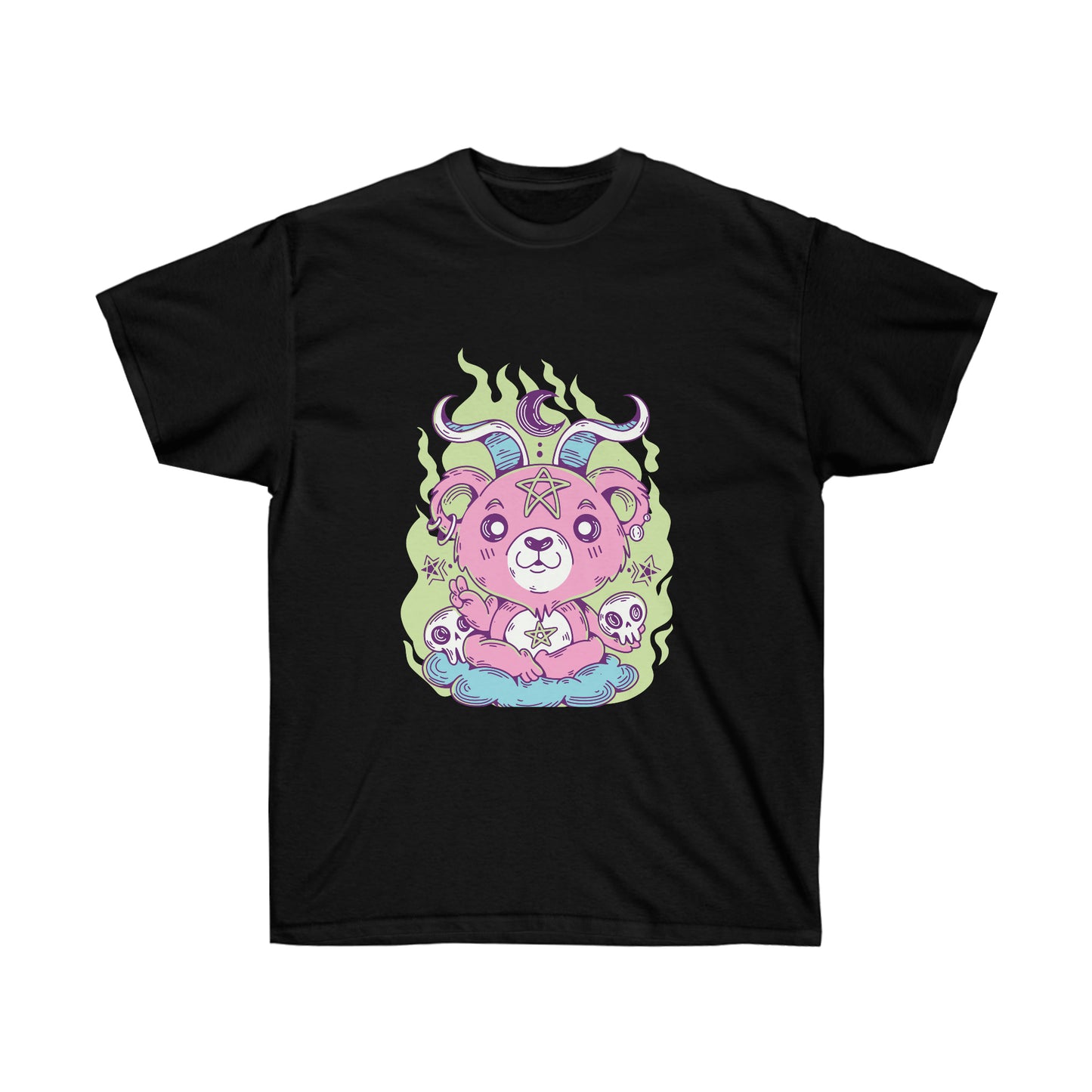 Gothic Bear Cute Occult Goth Aesthetic T-Shirt