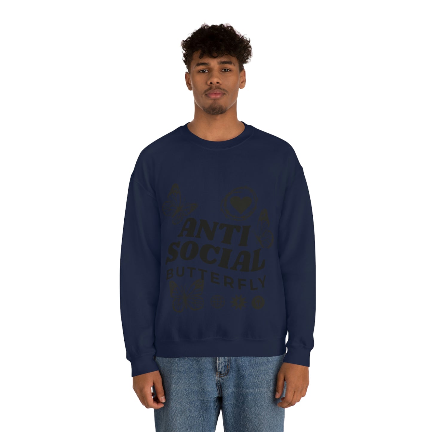 Anti Social Butterfly, Goth Aesthetic Sweatshirt