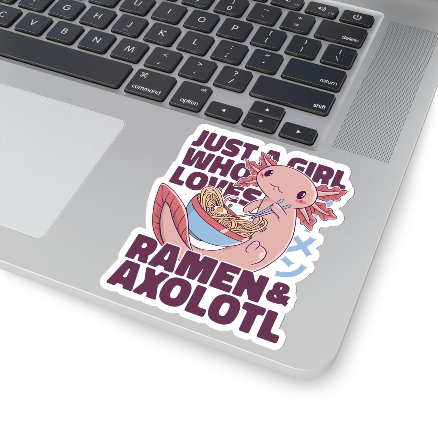 Kawaii Aesthetic Just A Girl Who Loves Ramen & Axolotl Sticker