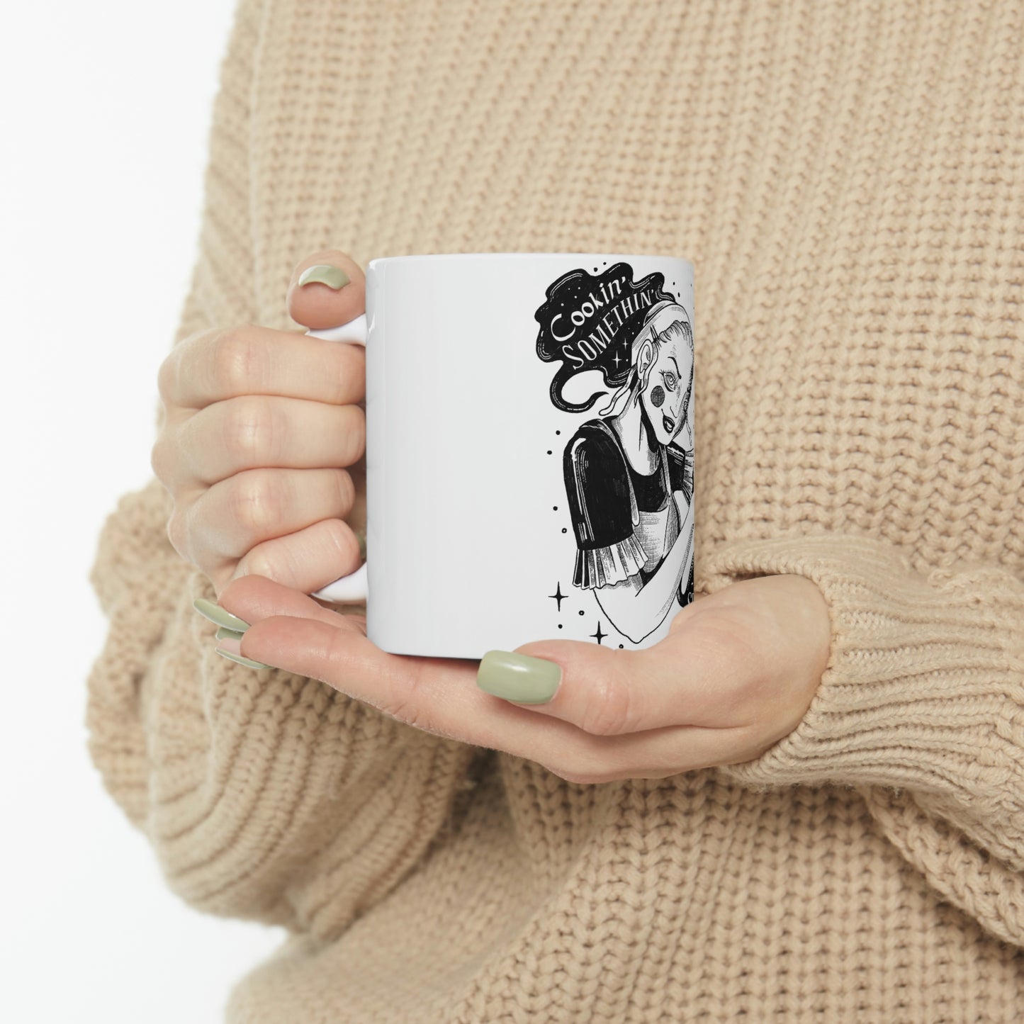 Witch Special, Goth Aesthetic White Ceramic Mug