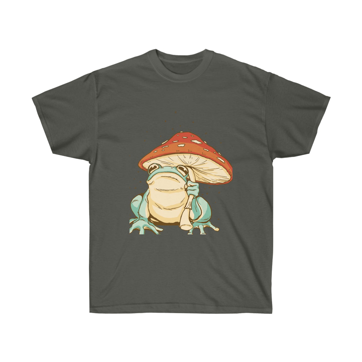 Cottagecore Aesthetic Mushrooms and Frog T-Shirt