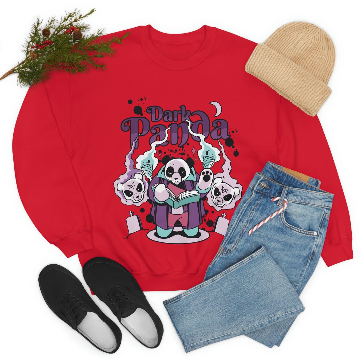 Dark Panda Pastel Goth Aesthetic Sweatshirt