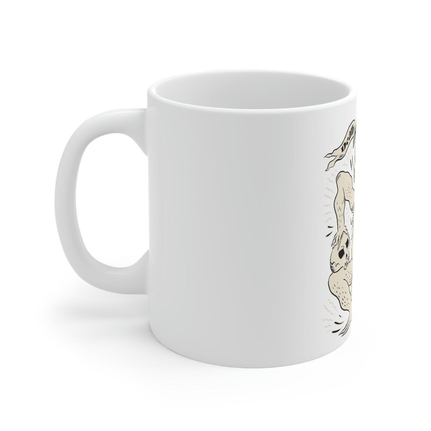 Dar Magic Demon Goth Aesthetic White Ceramic Mug