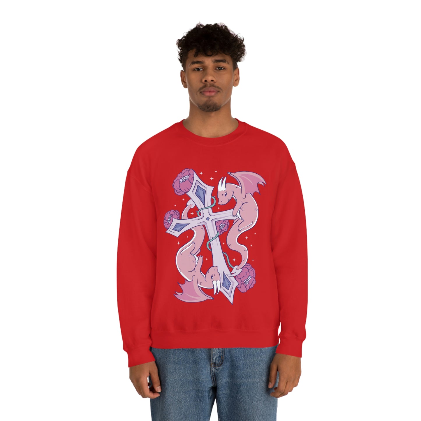 Pastel Goth Dragons, Goth Aesthetic Sweatshirt