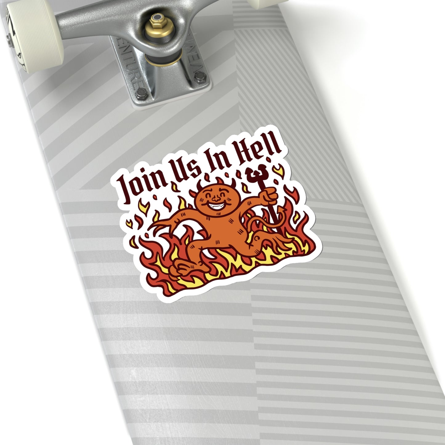 Join Us In Hell Cute Demon, Goth Aesthetic Sticker