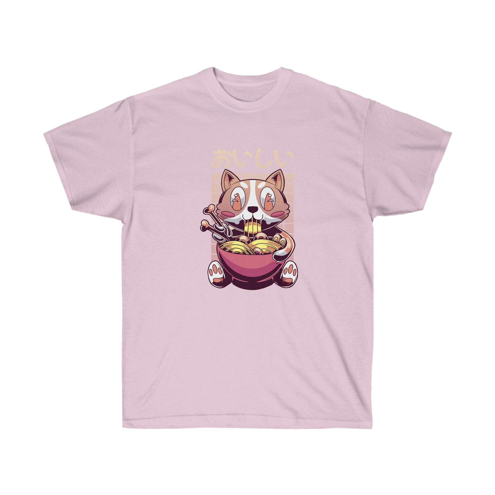 Kawaii Aesthetic Cute Cat Ramen Retrowave T-Shirt