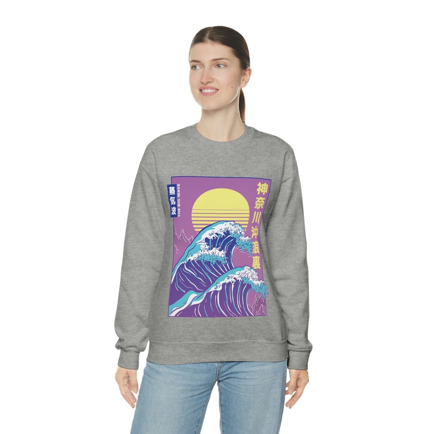 Japanese Aesthetic Vaporwave The Great Wave off Kanagawa Sweatshirt