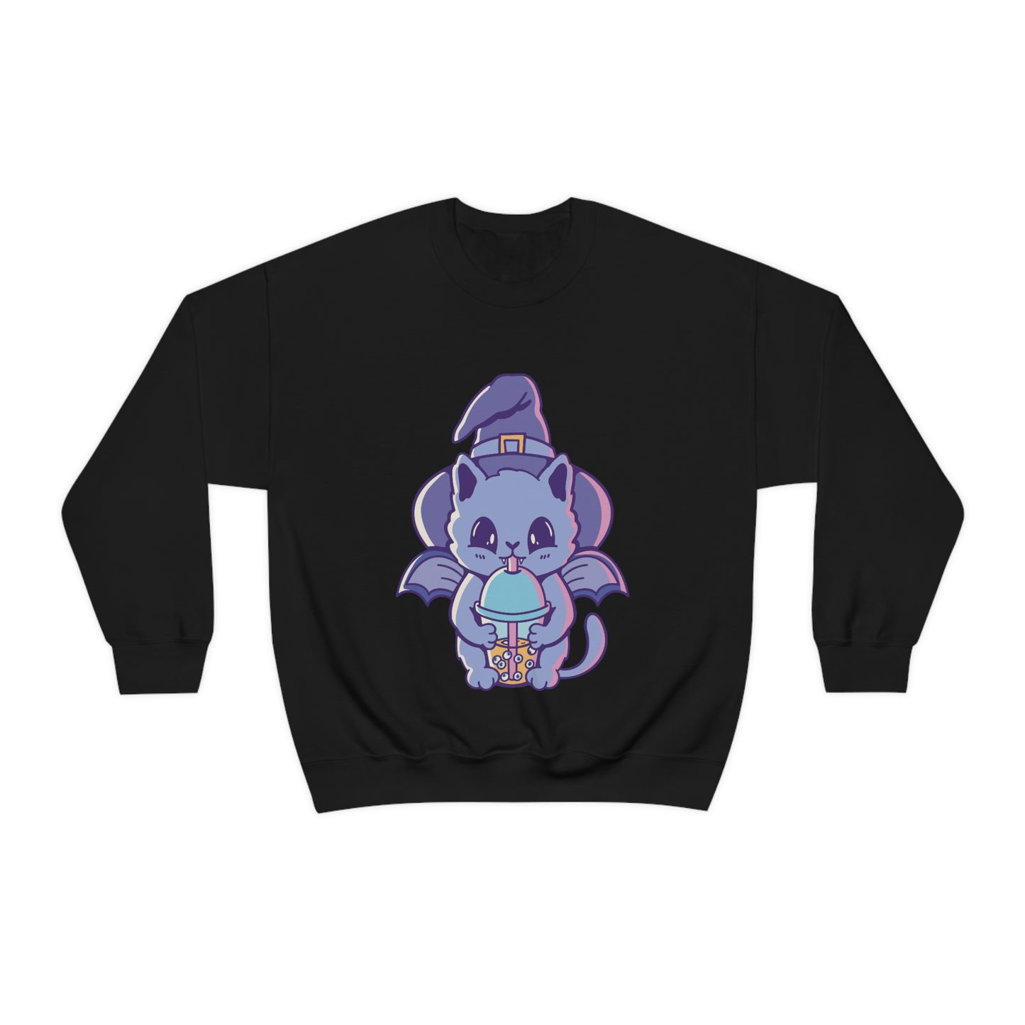 Pastel Goth Cat Witch, Goth Aesthetic Sweatshirt