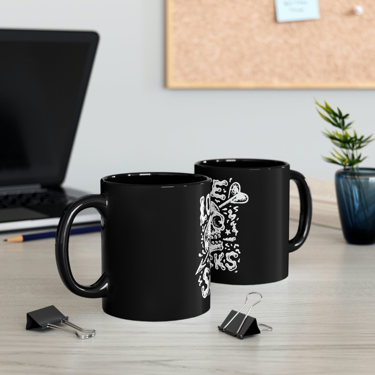 Love Sucks Goth Aesthetic Anti Valentine 11oz Black Mug