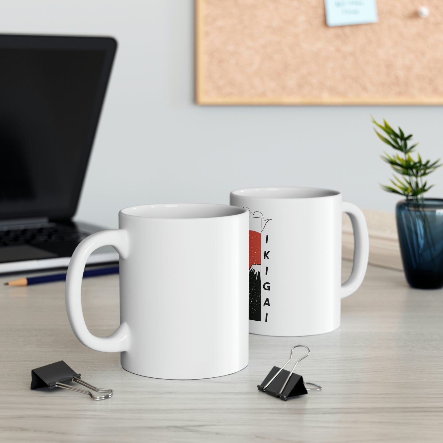 Japanese Aesthetic Ikigai Graphic White Mug