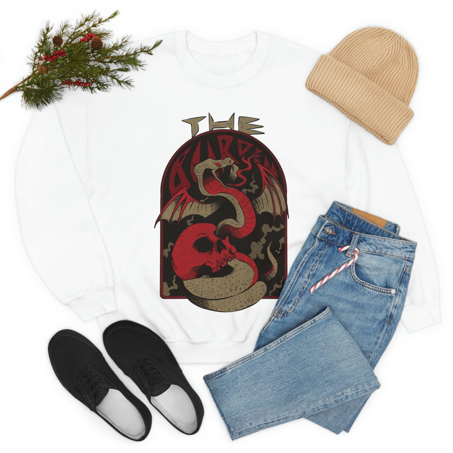 Snake N Skull Goth Aesthetic Sweatshirt