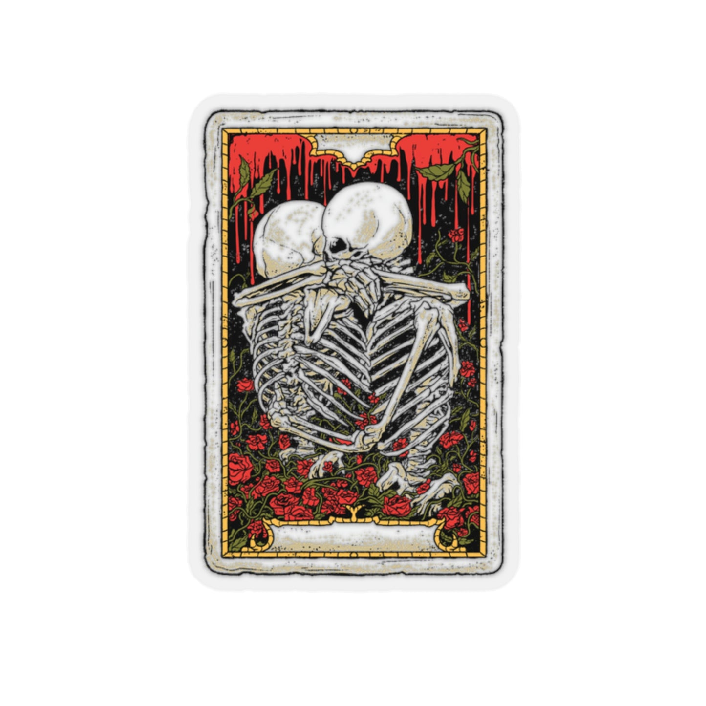 Goth Aesthetic Skeleton Lovers Sticker