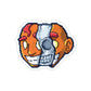 Pixel Split Skull Sticker