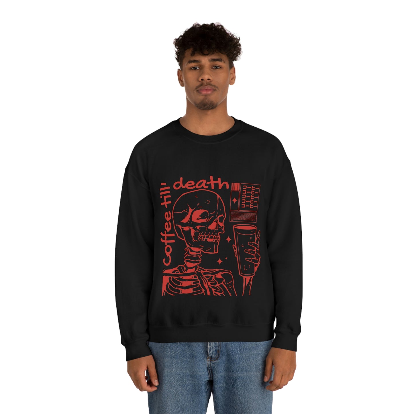 Coffee Till Death Goth Aesthetic Sweatshirt