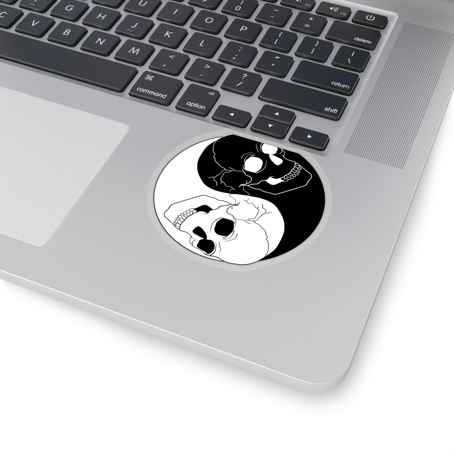 Ying Yang Skulls, Goth Aesthetic Sticker