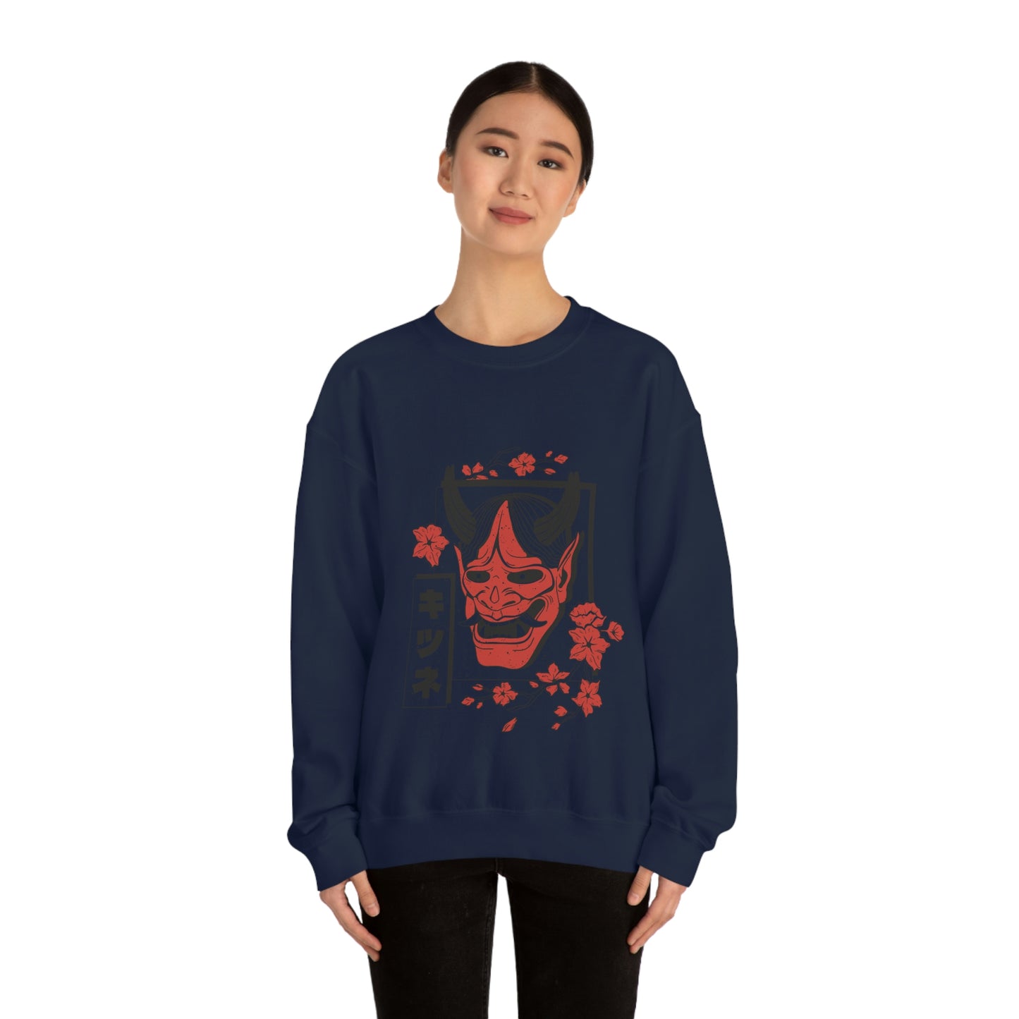 Indie Japanese Art, Japan Streeetwear Retro, Japanese Aesthetic Mask Sweatshirt