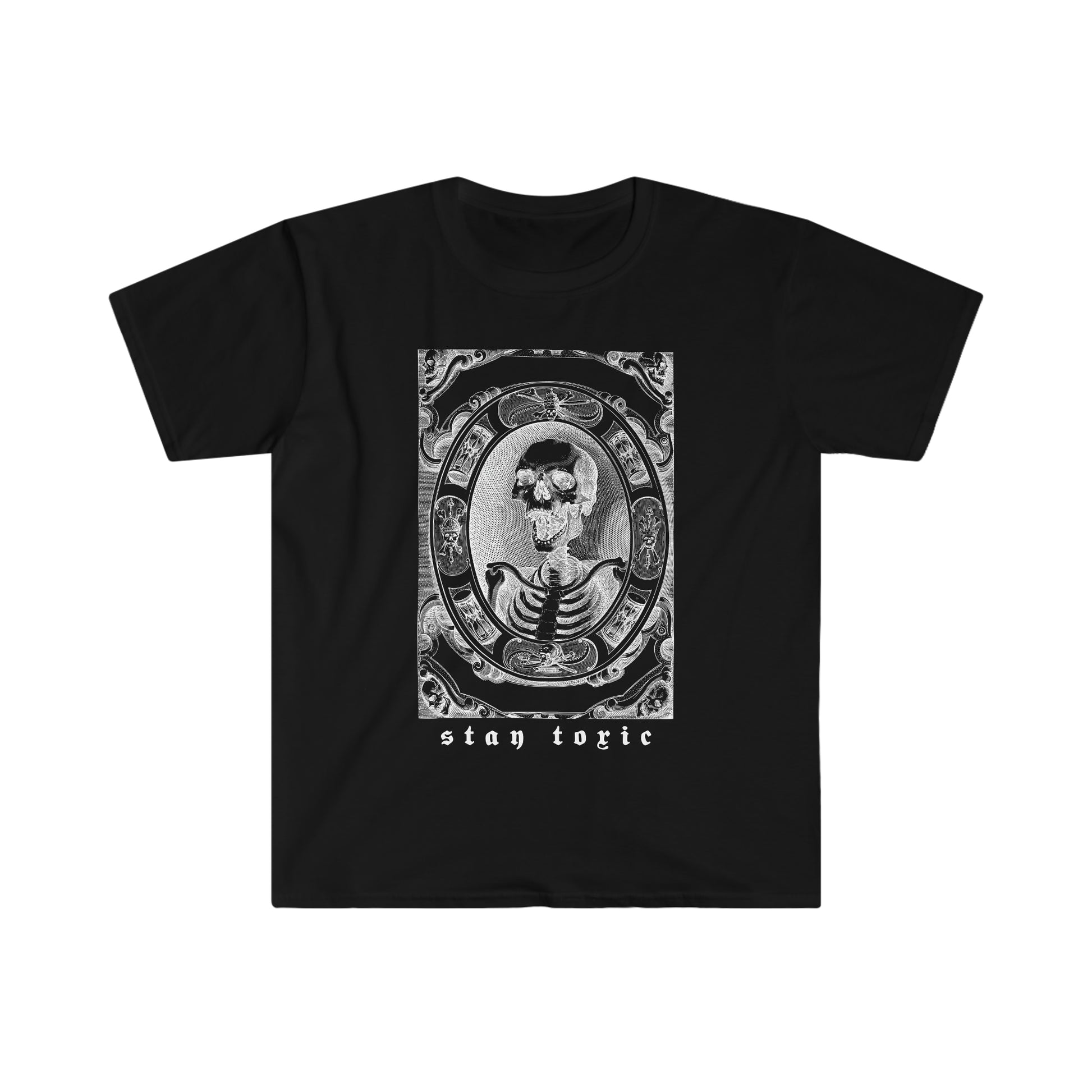 Y2k Clothing Alt Aesthetic Goth Punk Stay Toxic Skull T-Shirt