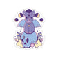 Pastel Goth Dog On Skull Goth Aesthetic Sticker